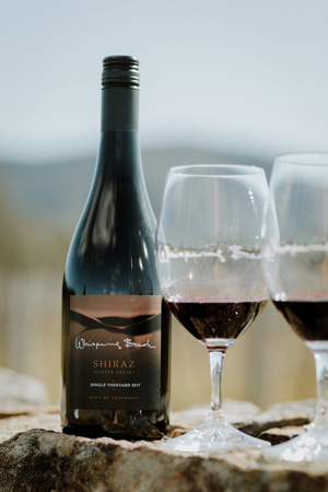 Whispering Brook Shiraz and glasses